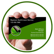 Tarjetas De Negocios Guay Modernas En Césped Y Sod