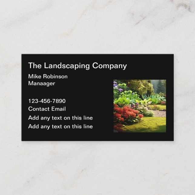 Tarjetas De Negocios Landscaper Y Landscaper (Anverso)