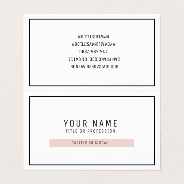 Tarjetas de negocios modernas, simples, en pasto,  (Exterior desplegado)