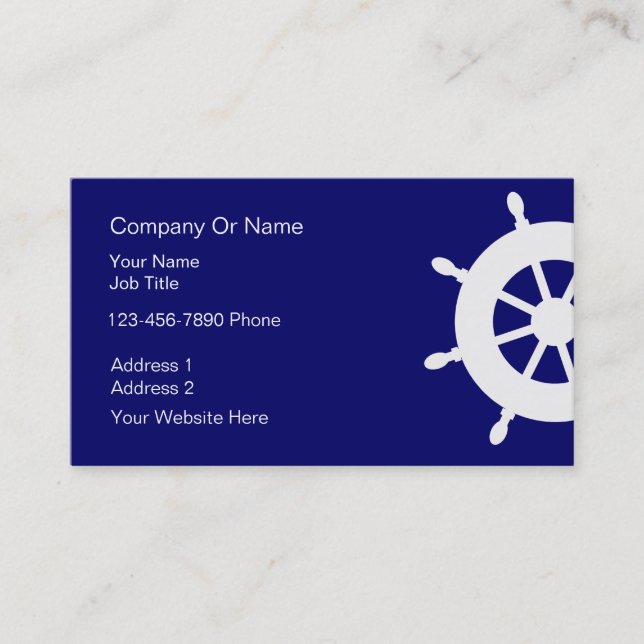Tarjetas de Negocios Náuticas (Anverso)