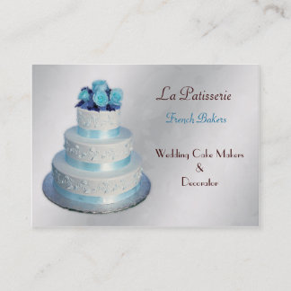 tarjetas de negocios para Bodas de plata aqua Cake