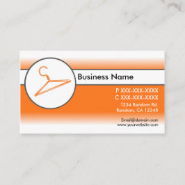 tarjetas de negocios para colgar ropa de naranja d