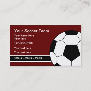 Tarjetas De Negocios Para Un Tema De Fútbol