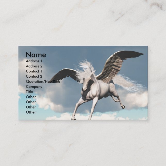 TARJETAS DE NEGOCIOS PEGASUS (Anverso)