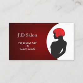tarjetas de negocios Red Hair Salon