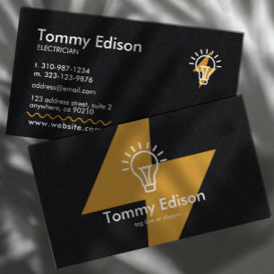 Tarjetas de Negra Eléctrica Minimalista Moderna