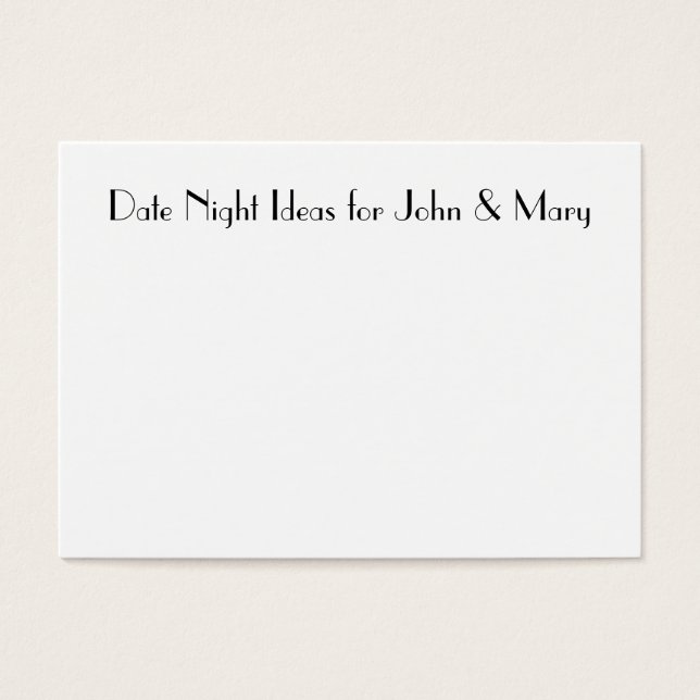 Tarjetas de noche para duchas de boda (Frente)