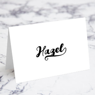 Tarjetas de nombre con Bold Brush Script L Swash