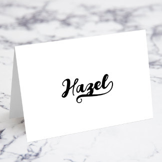 Tarjetas de nombre con Bold Brush Script L Swash