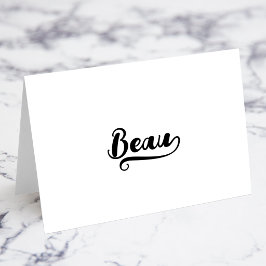 Tarjetas de nombre con Bold Brush Script U Swash
