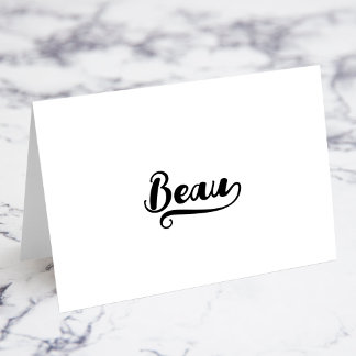 Tarjetas de nombre con Bold Brush Script U Swash