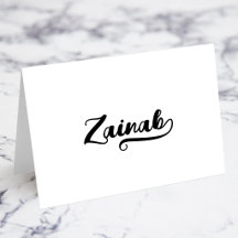 Tarjetas de nombre con letra de pincel Brush Scrip