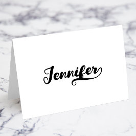 Tarjetas de nombre con letra de pincel Brush Scrip