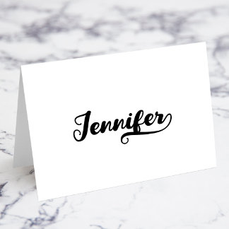 Tarjetas de nombre con letra de pincel Brush Scrip
