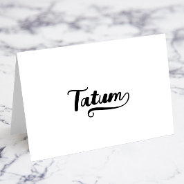 Tarjetas de nombre con letra de pincel Brush Scrip