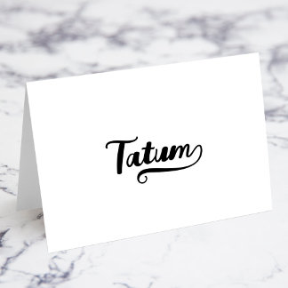 Tarjetas de nombre con letra de pincel Brush Scrip
