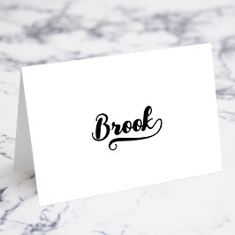 Tarjetas de nombre con letra de pincel Brush Scrip