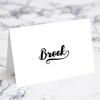 Tarjetas de nombre con letra de pincel Brush Scrip