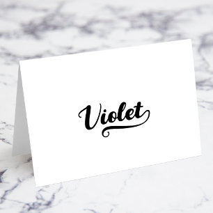 Tarjetas de nombre con letra de pincel grueso T Sw