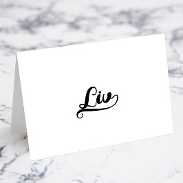 Tarjetas de nombre con letra Swash de Bold Brush S