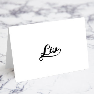 Tarjetas de nombre con letra Swash de Bold Brush S