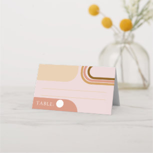 Tarjetas de nombre de boda con forma de arco minim