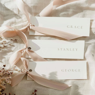 Tarjetas de Nombre de Boda de Oro Minimalistas Tar