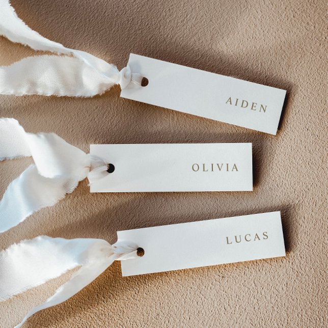 Tarjetas de nombre de boda minimalistas (Delivered untrimmed)