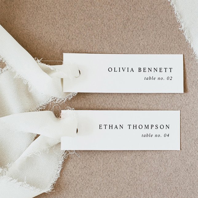 Tarjetas de nombre de boda minimalistas (Subido por el creador)