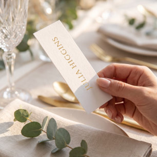 Tarjetas de Nombre de Boda Personalizadas con Hoja