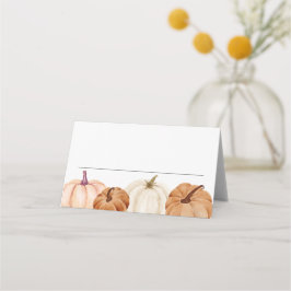 Tarjetas de nombre de calabazas