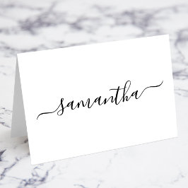 Tarjetas de nombre de firma con elegante letra scr