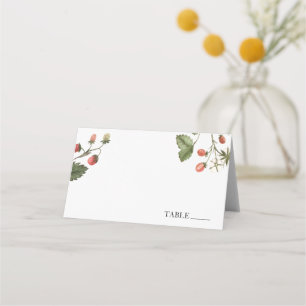 Tarjetas de nombre de fresa dulce de bayas