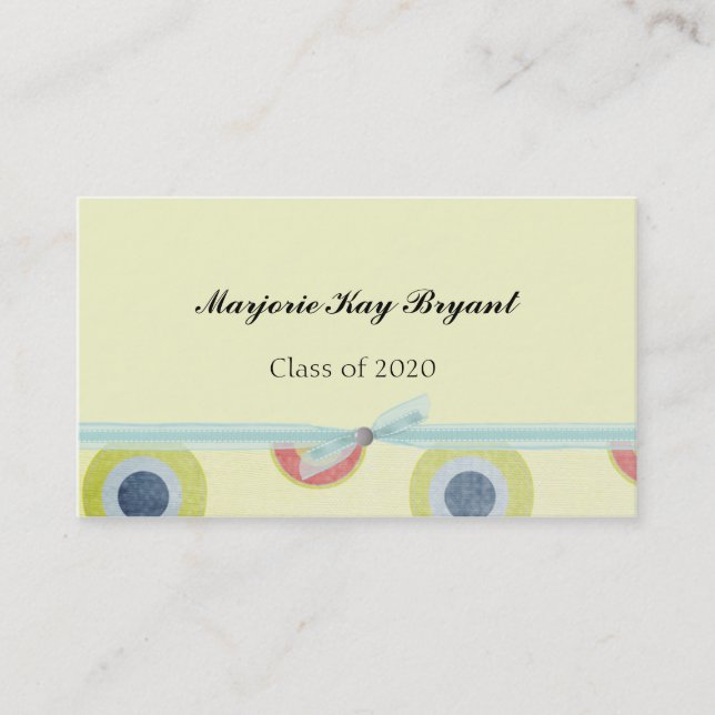 Tarjetas de nombre de graduación (Anverso)