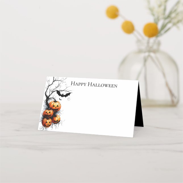 Tarjetas de nombre de Halloween (Anverso)