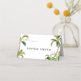 Tarjetas de nombre de las tarjetas de lugar tropic