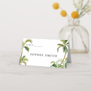 Tarjetas de nombre de las tarjetas de lugar tropic