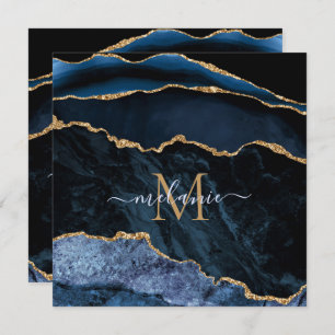 Tarjetas de nombre de letra Personalizado de oro a