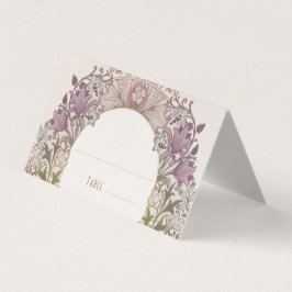 Tarjetas de nombre de lirio de lavanda, boda, mesa