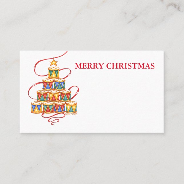 Tarjetas de nombre de lugar Árbol de Navidad de ta (Anverso)