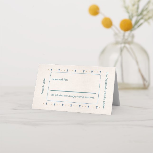 Tarjetas de nombre de mesa modernas personalizadas (Anverso)