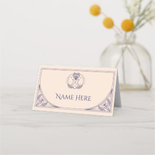 Tarjetas de nombre dobladas Boda Tarot Moon Mystic
