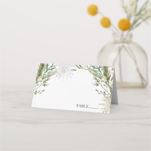 Tarjetas de nombre elegantes de hoja perenne de in