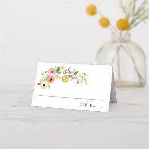Tarjetas de nombre florales boho vintage
