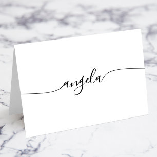 Tarjetas de nombre individuales con firma Black Gl