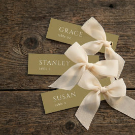Tarjetas de Nombre para Boda de Oro Blanco