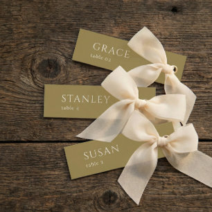Tarjetas de Nombre para Boda de Oro Blanco