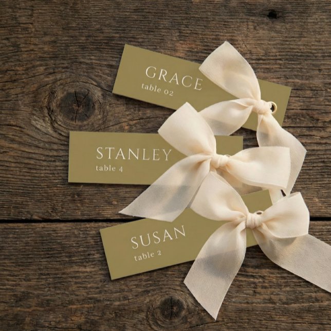 Tarjetas de Nombre para Boda de Oro Blanco (Subido por el creador)