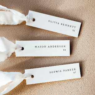 Tarjetas de nombre para boda modernas y sencillas