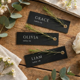 Tarjetas de nombre para mesa de boda